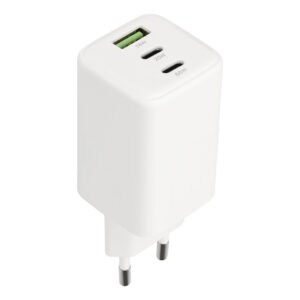 Mobiparts GaN Wall Charger USB-Cx2/USB-A PD 3.0/QC 65W White V2